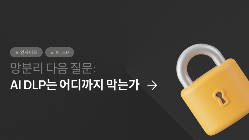 망분리 다음 질문: AI DLP는 어디까지 막는가